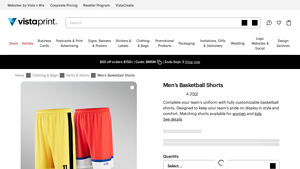 Vistaprint - Custom Men’s Basketball Shorts