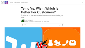 Temu vs. Wish - Affordable E-Commerce Options