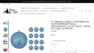Christmas by Krebs - Large Shatterproof Ball Ornaments