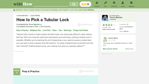 WikiHow - Lockpicking Tools