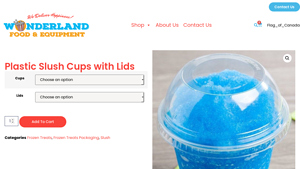 Wonderland Food - Clear Plastic Slush Cups with Lids