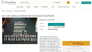 H F LTD - 52 Pieces Stainless Flatware Set