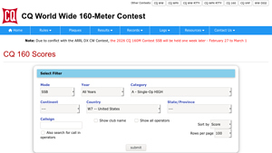 WW Digi - CQ 160 Contest Information